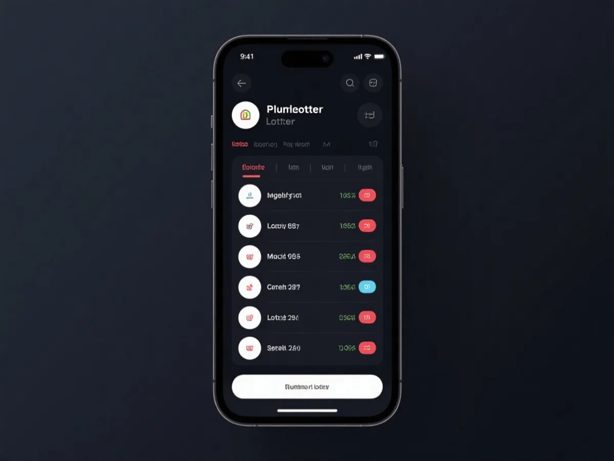 移动端开奖信息展示示意图